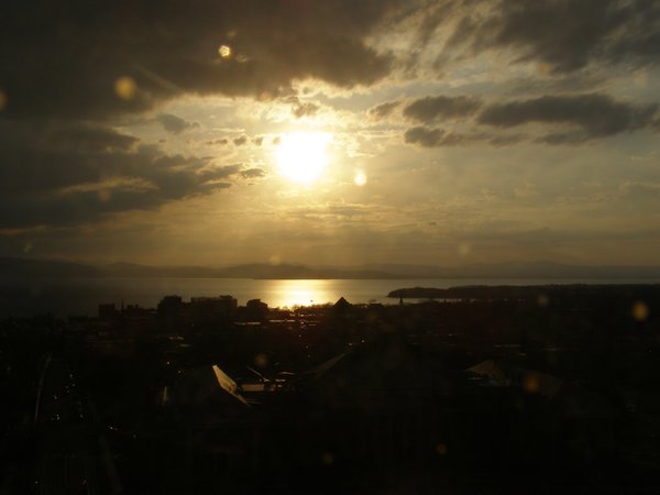 Burlington sunset on Wednesday, April 22, 2026 at 7:14 PM EDT