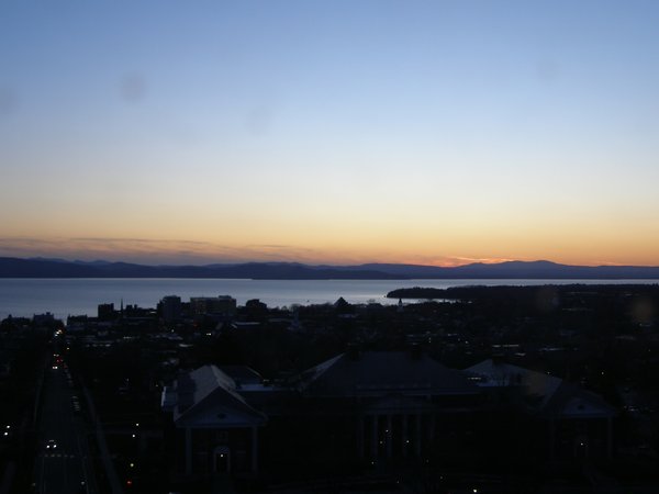 Burlington sunset on Friday, April 24, 2026 at 8:14 PM EDT