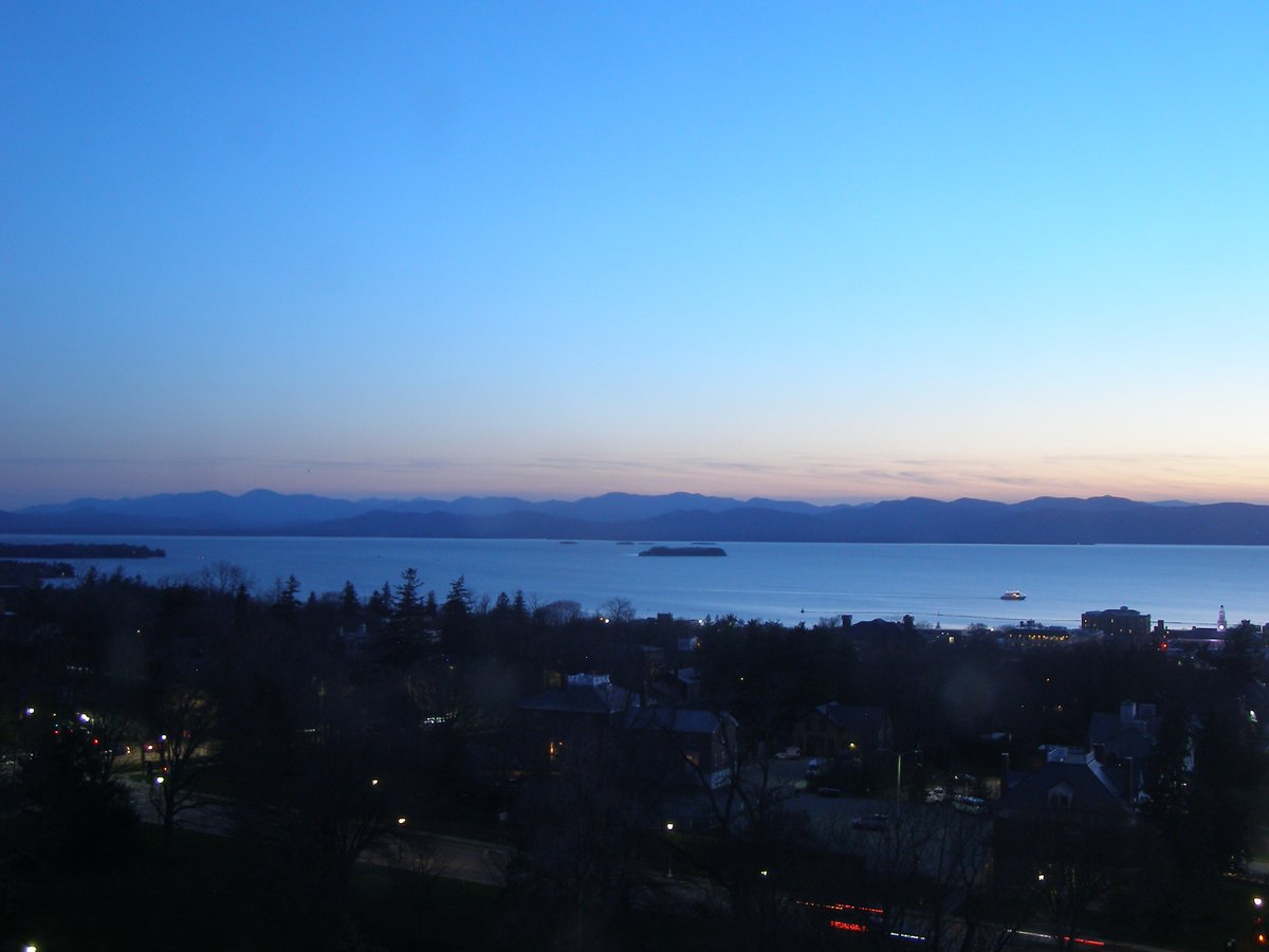 Left view, Burlington sunset on Friday, April 24, 2026