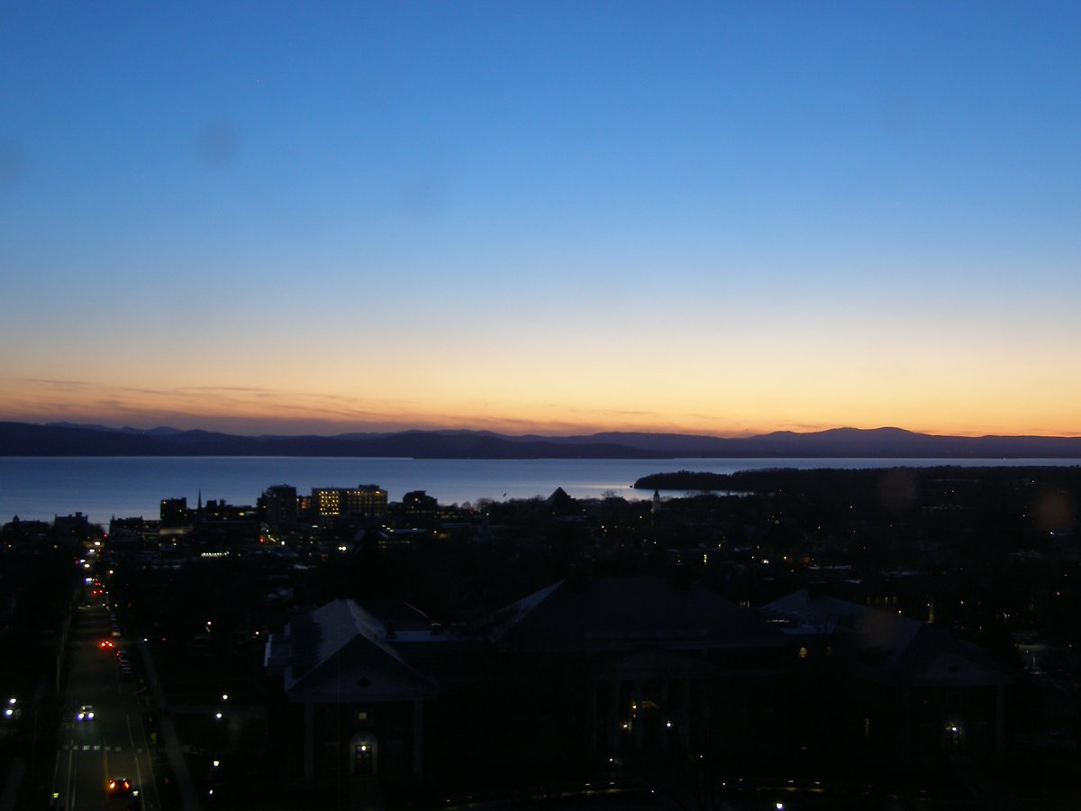 Right view, Burlington sunset on Friday, April 24, 2026