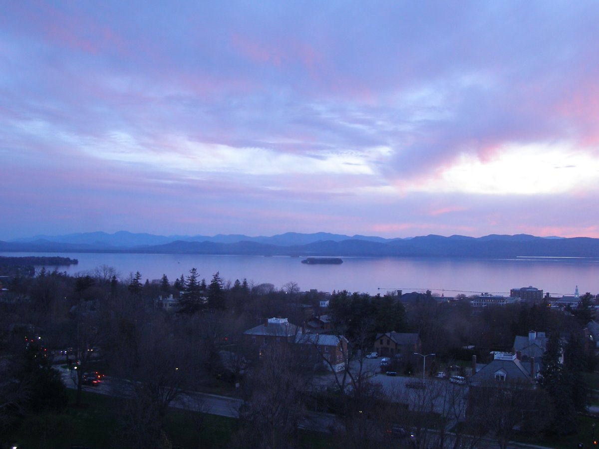 Left view, Burlington sunset on Saturday, April 25, 2026
