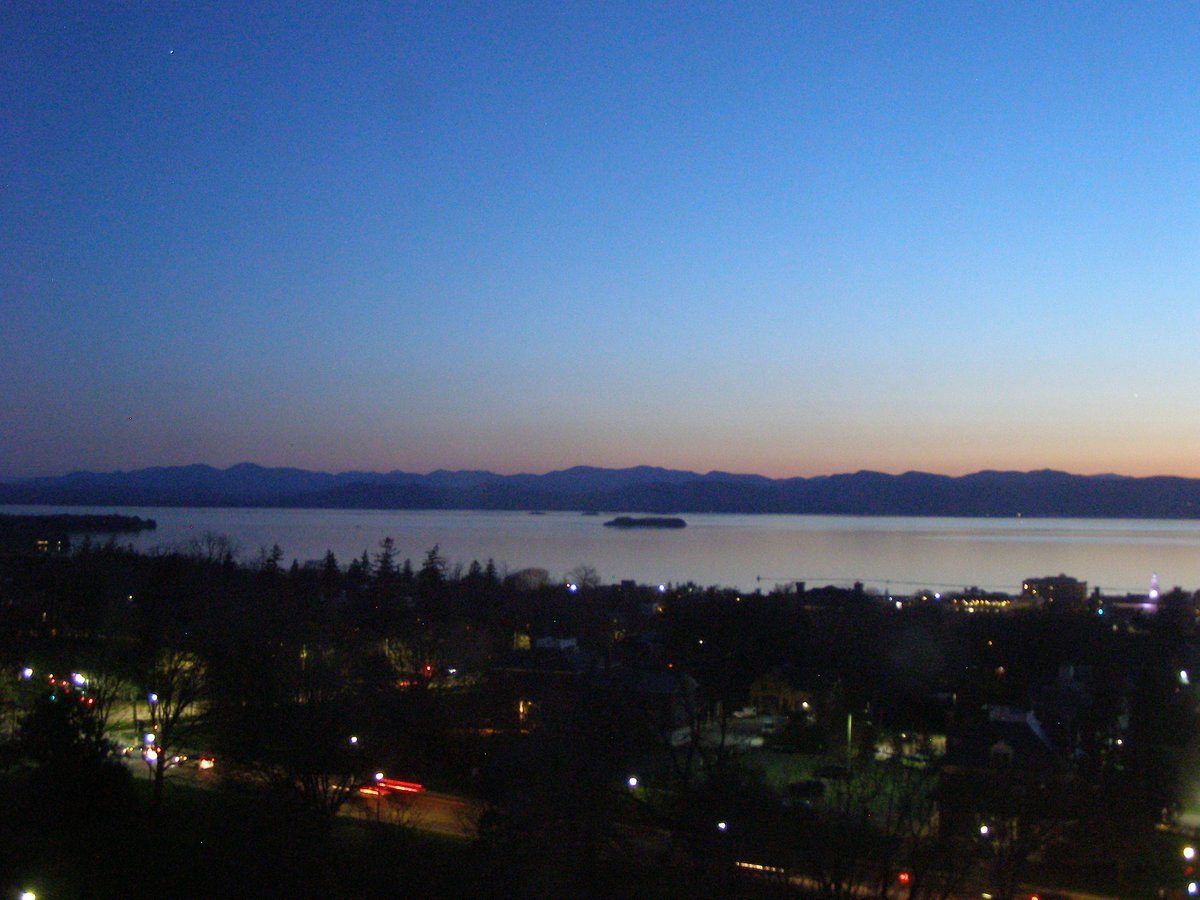 Left view, Burlington sunset on Sunday, April 26, 2026