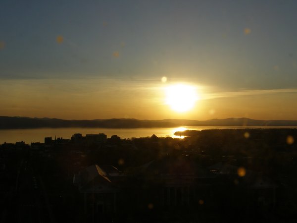 Burlington sunset on Monday, April 27, 2026 at 7:44 PM EDT