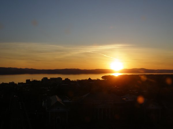 Burlington sunset on Monday, April 27, 2026 at 7:59 PM EDT