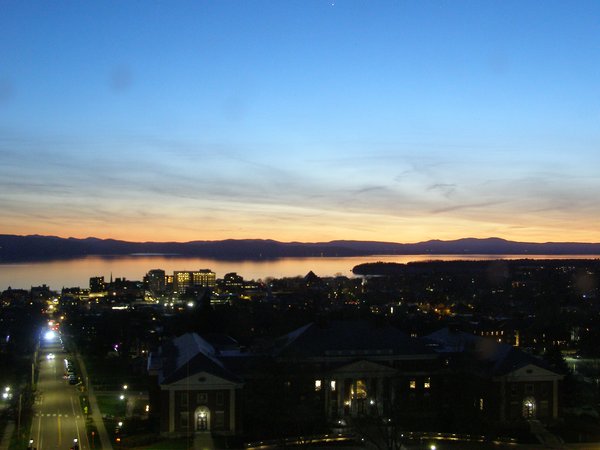 Burlington sunset on Monday, April 27, 2026 at 8:44 PM EDT