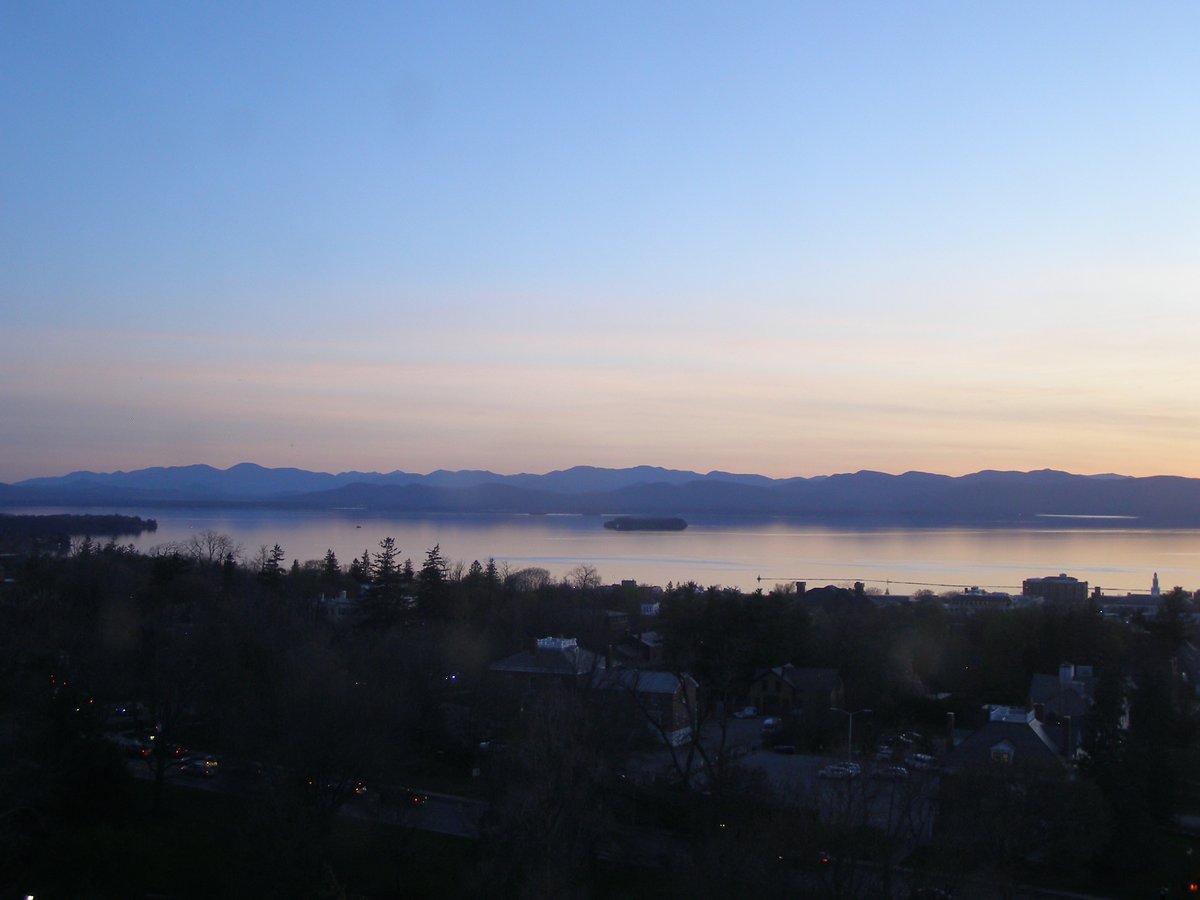 Left view, Burlington sunset on Monday, April 27, 2026