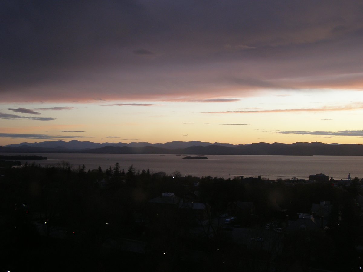 Left view, Burlington sunset on Tuesday, April 28, 2026