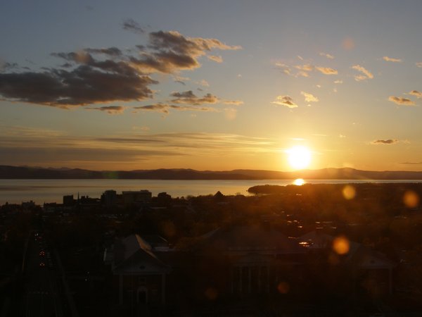 Burlington sunset on Sunday, May 3, 2026 at 7:59 PM EDT