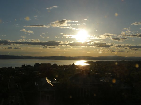 Burlington sunset on Sunday, May 3, 2026 at 7:18 PM EDT