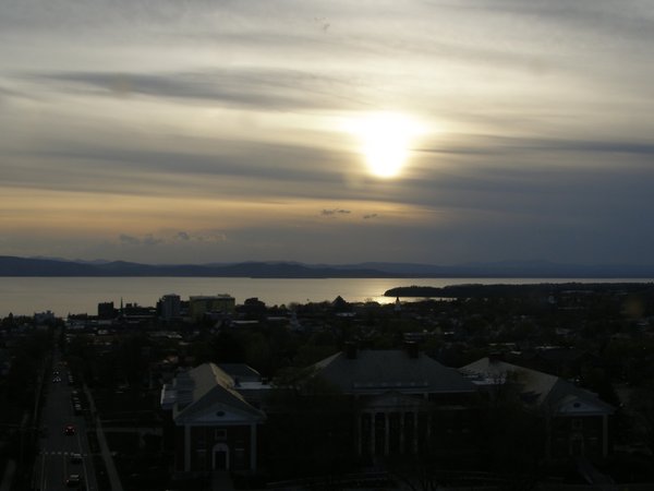 Burlington sunset on Monday, May 4, 2026 at 7:18 PM EDT