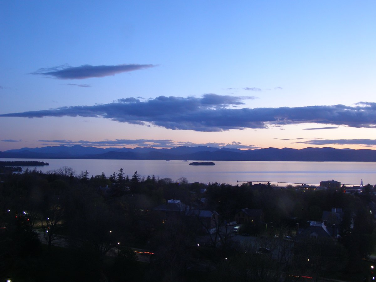 Left view, Burlington sunset on Thursday, May 7, 2026