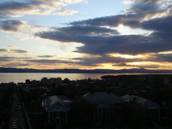 Burlington sunset on Friday, May 8, 2026 at 7:59 PM EDT