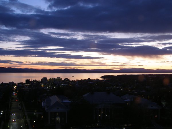 Burlington sunset on Friday, May 8, 2026 at 8:44 PM EDT