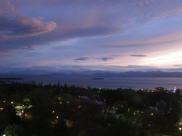 Burlington sunset on Saturday, May 16, 2026 at 8:59 PM EDT