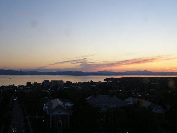 Burlington sunset on Monday, May 25, 2026 at 8:43 PM EDT
