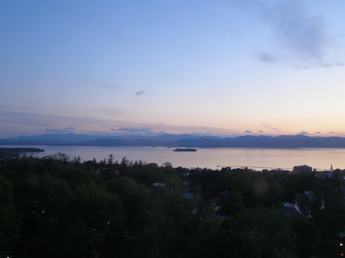 Left view, Burlington sunset on Monday, May 25, 2026