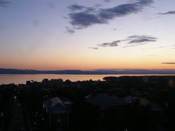 Burlington sunset on Monday, June 1, 2026 at 8:58 PM EDT