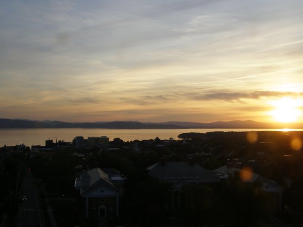 Burlington sunset on Tuesday, June 2, 2026 at 8:18 PM EDT