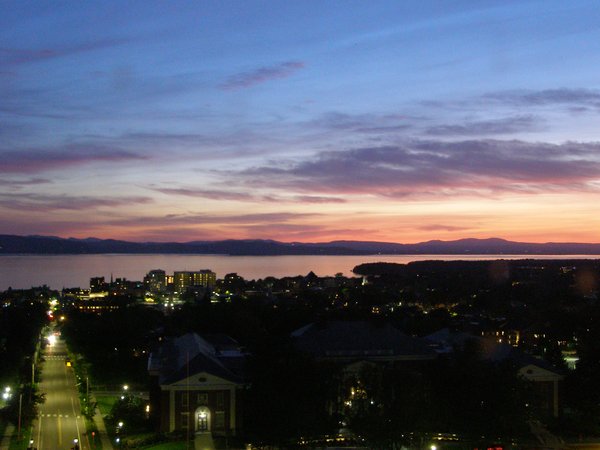 Burlington sunset on Tuesday, June 2, 2026 at 9:18 PM EDT