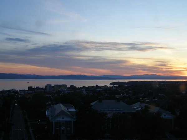 Burlington sunset on Wednesday, June 3, 2026 at 8:43 PM EDT