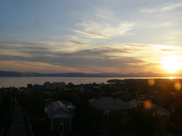 Burlington sunset on Wednesday, June 3, 2026 at 8:28 PM EDT