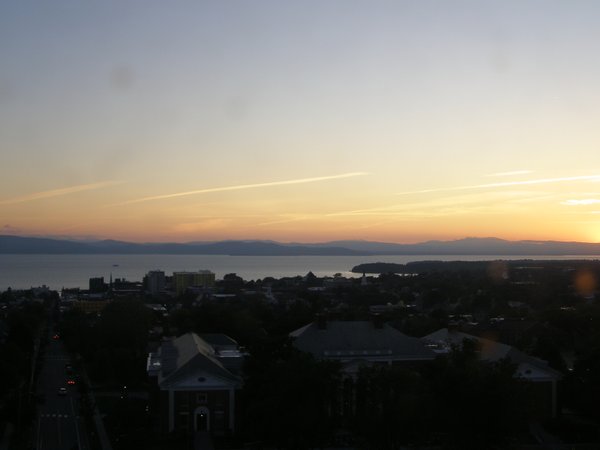 Burlington sunset on Sunday, June 7, 2026 at 8:43 PM EDT