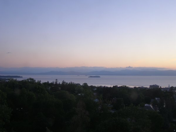 Burlington sunset on Sunday, June 7, 2026 at 8:58 PM EDT