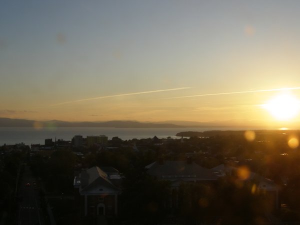 Burlington sunset on Sunday, June 7, 2026 at 8:18 PM EDT