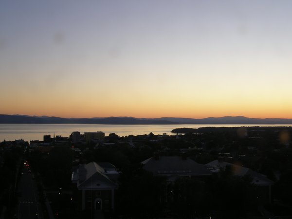Burlington sunset on Monday, June 8, 2026 at 8:58 PM EDT