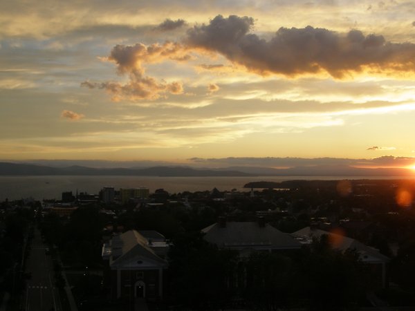 Burlington sunset on Friday, June 12, 2026 at 8:43 PM EDT