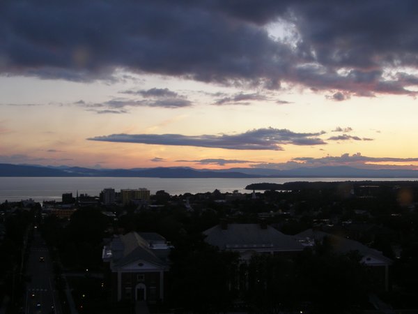 Burlington sunset on Sunday, June 21, 2026 at 8:58 PM EDT