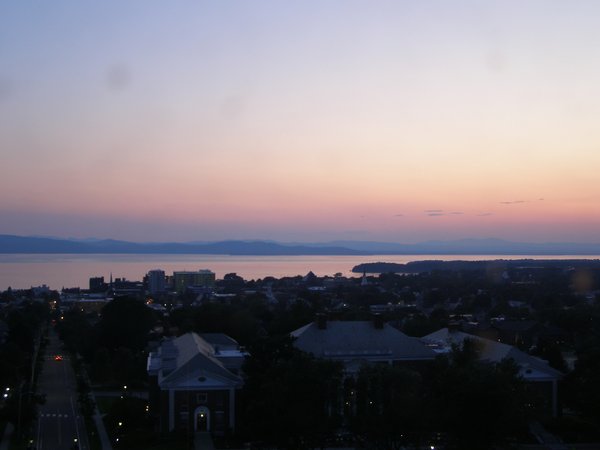 Burlington sunset on Sunday, June 28, 2026 at 9:13 PM EDT