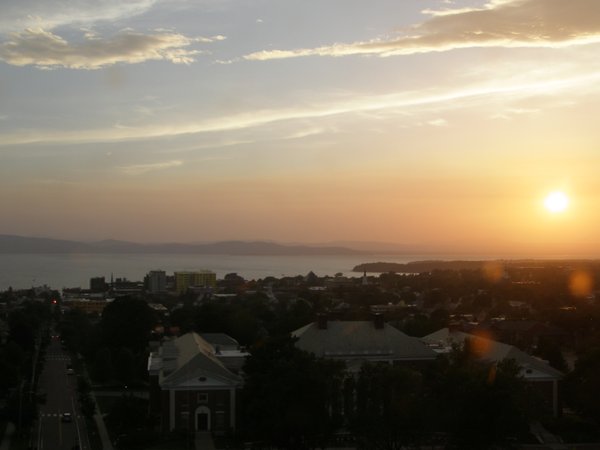 Burlington sunset on Thursday, July 2, 2026 at 8:28 PM EDT
