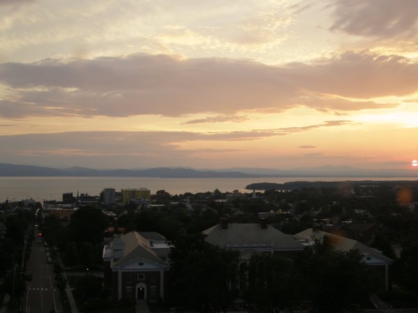 Burlington sunset on Friday, July 3, 2026 at 8:43 PM EDT