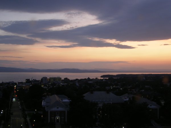 Burlington sunset on Friday, July 3, 2026 at 9:13 PM EDT