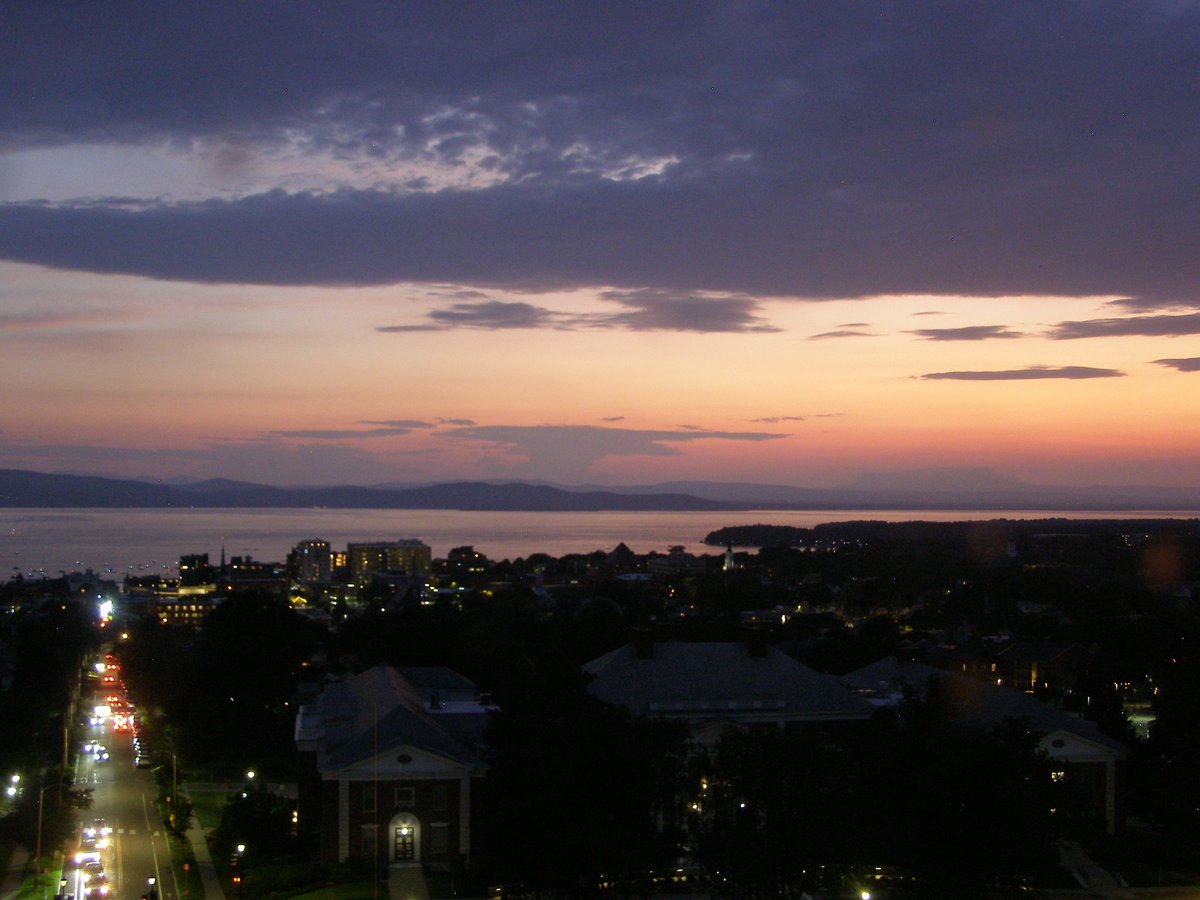 Right view, Burlington sunset on Friday, July 3, 2026