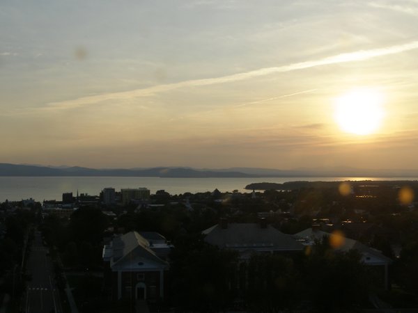 Burlington sunset on Saturday, July 4, 2026 at 8:13 PM EDT