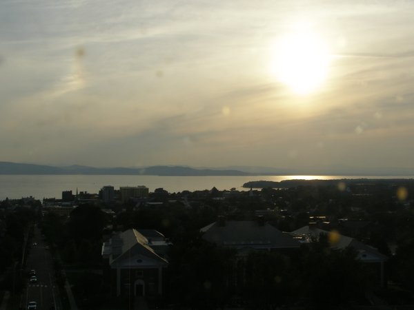 Burlington sunset on Sunday, July 5, 2026 at 7:43 PM EDT