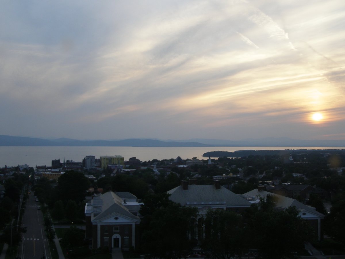 Right view, Burlington sunset on Sunday, July 5, 2026