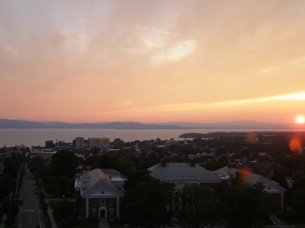 Burlington sunset on Monday, July 6, 2026 at 8:43 PM EDT
