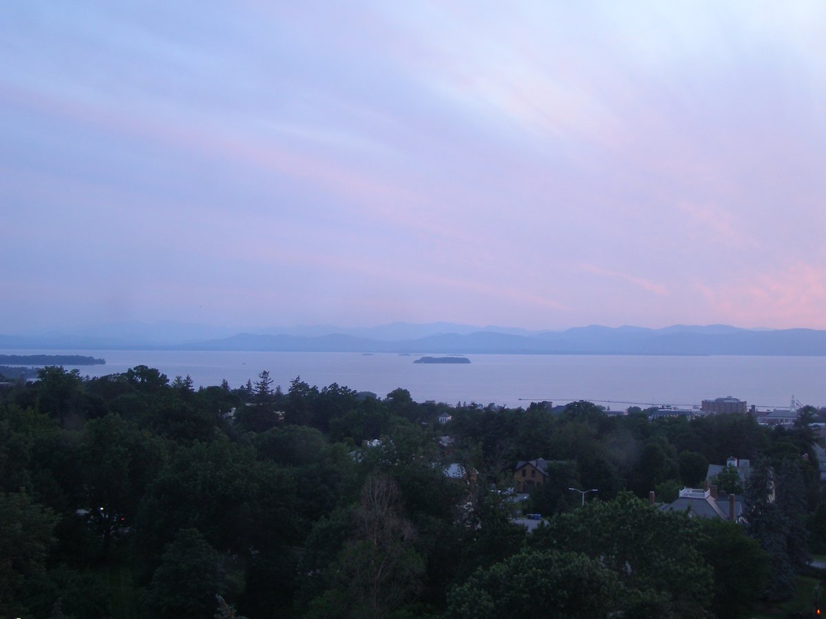 Left view, Burlington sunset on Monday, July 6, 2026