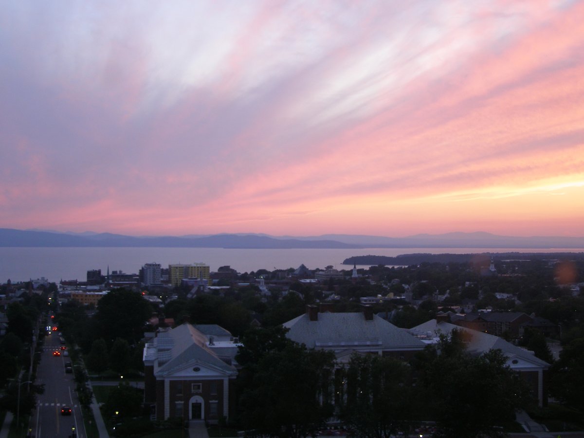 Right view, Burlington sunset on Monday, July 6, 2026