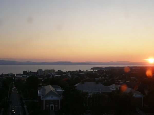 Burlington sunset on Tuesday, July 7, 2026 at 8:43 PM EDT
