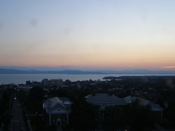 Burlington sunset on Tuesday, July 7, 2026 at 8:58 PM EDT