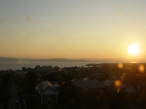 Burlington sunset on Tuesday, July 7, 2026 at 8:28 PM EDT