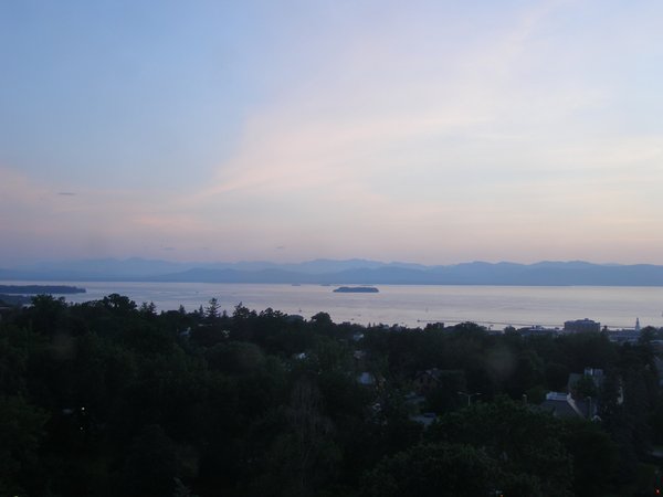 Burlington sunset on Wednesday, July 8, 2026 at 8:59 PM EDT