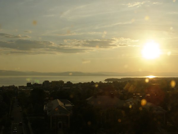 Burlington sunset on Wednesday, July 8, 2026 at 8:13 PM EDT