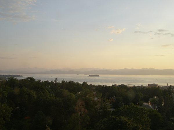 Burlington sunset on Wednesday, July 8, 2026 at 8:18 PM EDT