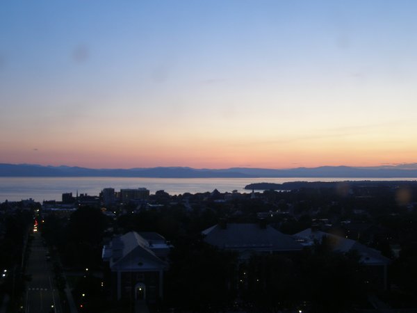 Burlington sunset on Wednesday, July 8, 2026 at 9:13 PM EDT