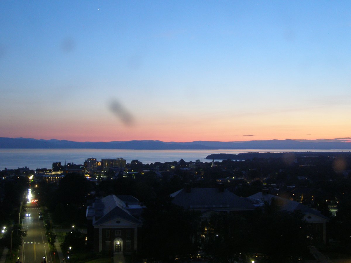 Right view, Burlington sunset on Wednesday, July 8, 2026